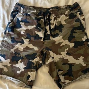 Mens shorts cano style draw string elastic waist